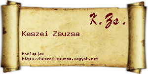 Keszei Zsuzsa névjegykártya